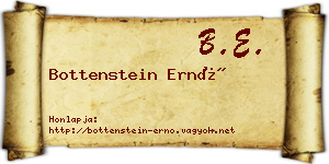 Bottenstein Ernő névjegykártya